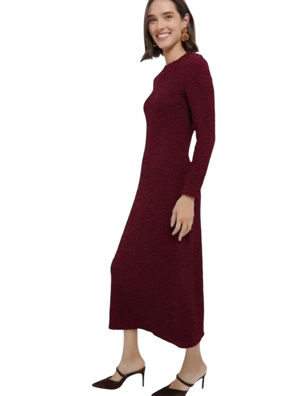NWT Tuckernuck Hyacinth House Madison Burgundy Knit Maxi Dress Size Large